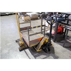 YELLOW 5000 LBS PALLET JACK, FLOOR JACK AND 2