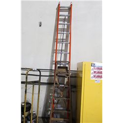 12FT EXTENTION LADDER AND 6FT WOODEN LADDER