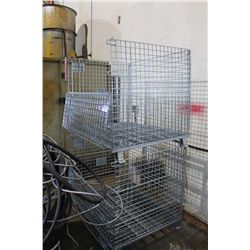 2 METAL COLLAPSABLE BINS