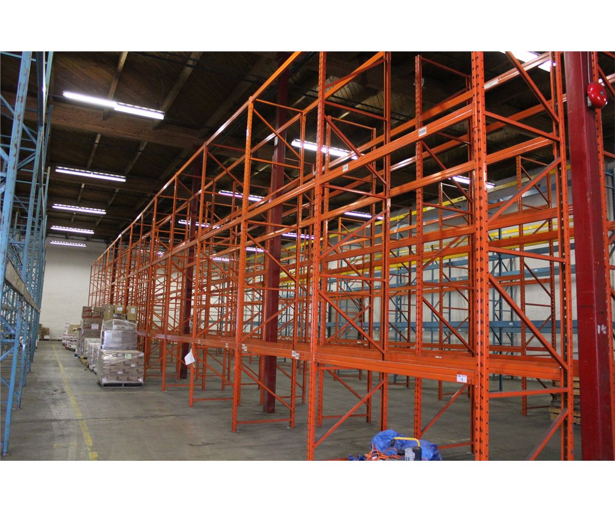 Orange Racking Parts 14 SECTIONS OF ORANGE PALLET RACKING
