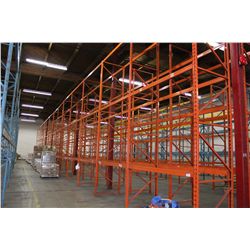 14 SECTIONS OF ORANGE PALLET RACKING