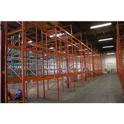 14 SECTIONS OF ORANGE PALLET RACKING