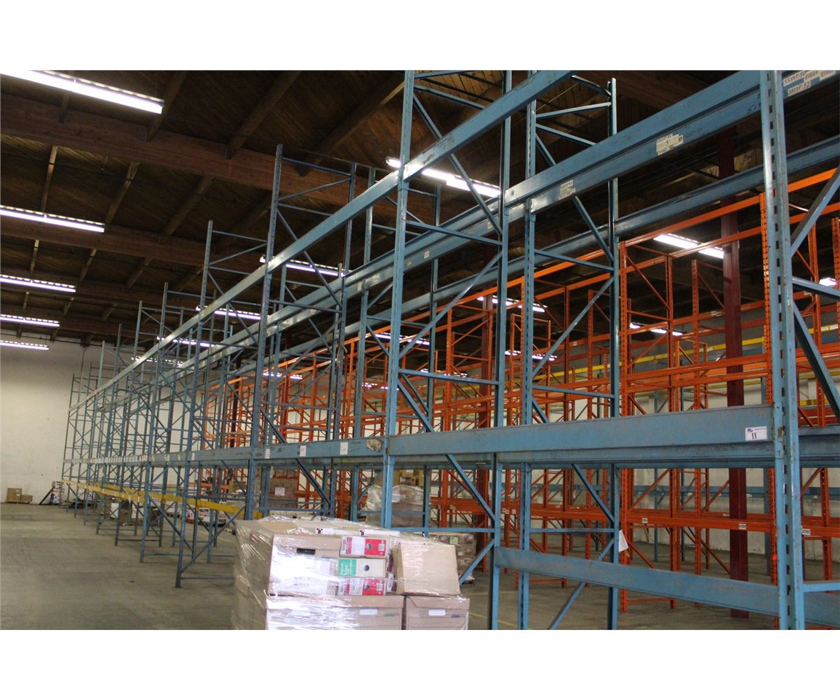 10 SECTIONS OF BLUE PALLET RACKING