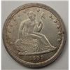 Image 1 : 1839 SEATED QUARTER NO DRAPERY AU-58 SO CLOSE TO BU