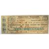 Image 1 : 1863 $10 State of TEXAS TREASURY WARRANT VF est $55-$60