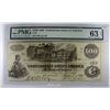 Image 1 : 1862 $100 Confederate States of America interest note PMG63