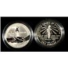 Image 2 : ( 2 ) PROOF COMMEMORATIVE SILVER DOLLARS: 1986 STATUE OF LIBERTY, 1995  GYMNAST