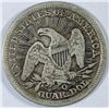 Image 2 : 1853O arrow/Rays  Seated Liberty quarter  F/VF est $50-$55