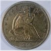 Image 1 : 1846 Seated Liberty half $    VF    est $70-$75
