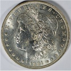 1891-O MORGAN DOLLAR MS63 BLAST WHITE, TOUGH DATE!