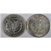 Image 2 : ( 2 )  CIRCULATED MORGAN SILVER DOLLARS,  1899-O AND 1900-P