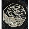 Image 1 : 1944-94  Great Britain Sterling silver proof PIEDFORT  50 pence coin with COA