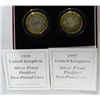 Image 1 : 1997  Great Britain Sterling silver proof 2# coin gold plated partially with COA