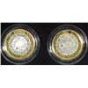 Image 2 : 1997  Great Britain Sterling silver proof 2# coin gold plated partially with COA