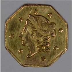 1871  California $1/2  GOLD Consigner research shows only 40 survivors in all