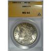 Image 1 : 1885O Morgan $ ANACS64 GRADED RIGHT est $80-$85