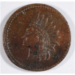 CIVIL  WAR TOKEN INDIAN OUR CENT  VG