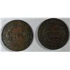 Image 2 : 1832  half penny  VF also an 1828 VF damaged est $90-$100
