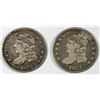 Image 1 : 1831 and 1834  Bust half dimes  fine  est $135-$150