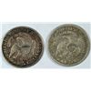 Image 2 : 1831 and 1834  Bust half dimes  fine  est $135-$150