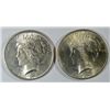 Image 1 : 1923-P AND 1925-P  PEACE SILVER DOLLARS BOTH VF CONDITION