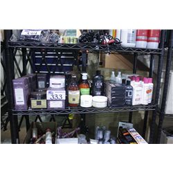 SHELF OF ASSORTED SPA PRODUCTS