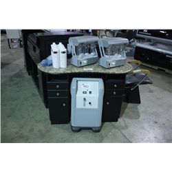 MARBLE TOP MOBILE BEAUTICIANS TABLE