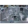Image 2 : CAL SPA 6 PERSON HOT TUB WITH LOUNGE SEATING, OYSTER OPAL INTERIOR WITH 3 PILLOWS, MAHOGANY