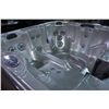 Image 3 : CAL SPA 6 PERSON HOT TUB WITH LOUNGE SEATING, OYSTER OPAL INTERIOR WITH 3 PILLOWS, MAHOGANY