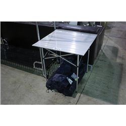 LOT OF METAL FOLDABLE TABLES