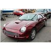 Image 1 : 2004 RED FORD THUNDERBIRD CONVERTIBLE, 2 DR COUPE, GAS V8/3.9L, AUTOMATIC, 67539 MILES,