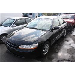 2000 BLACK HONDA ACCORD SPECIAL EDITION, 4 DR SDN, 149,382 KM, GAS, AUTOMATIC, VIN: