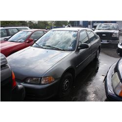 1992 GREY HONDA CIVIC LX, 4 DR SDN, 1.5 L, GAS, AUTOMATIC, 304,051 KM, VIN: JHMEG8645N5815492