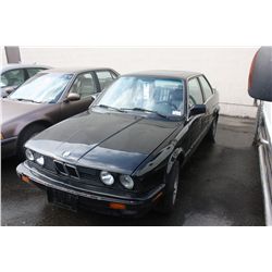 1988 BLACK BMW 325 I, 2 DR SDN, GAS, AUTOMATIC, 213,557 KM, VIN: WBAAA2309J8261328, 5 COLLISIONS