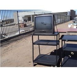 T.V. w/ Mobile Media Cart