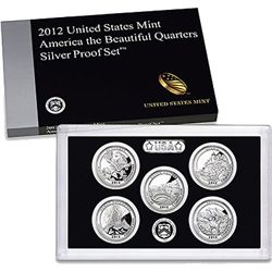 US Proof Set 2012 5pc Silver (Quarters Only) America Th