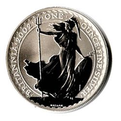 Silver Britannia One Ounce 2002