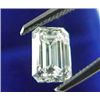 Image 1 : EGL CERT 0.51 CTW EMERALD CUT DIAMOND I/VVS2