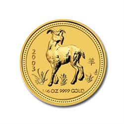 2003 1/4 oz Gold Year of the Goat Lunar Coin (Series 1)