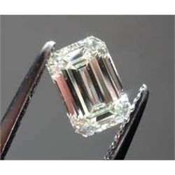 EGL CERT 0.53 CTW EMERALD CUT DIAMOND D/SI1