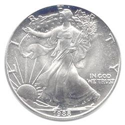 Uncirculated Silver Eagle 1988