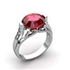 Image 1 : Genuine 5.09 ctw Garnet Ring 18k W/Y Gold