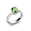 Image 1 : Genuine 0.50 ctw Green Tourmaline Ring 14k W/Y Gold