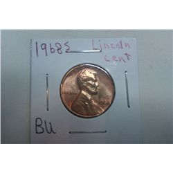 1968S BU Licoln Cent