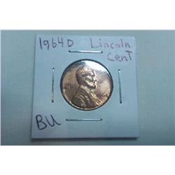1964D BU Licoln Cent