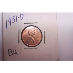 1951D BU Wheat Cent