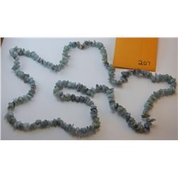 Natural Aqua Marine Chip Necklace