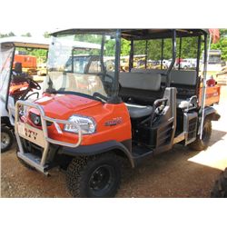 KUBOTA RVT1140 CPX ATV, S/N A5KD1HDA1CG021607 (12 YR) 2 SEATER, ROLLBAR, BRUSH GUARD, WINDSHIELD, HY