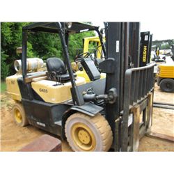 DAEWOO G455-2 FORKLIFT, S/N CB-00167, 10,000# CAP, METER READING 3,195 HRS