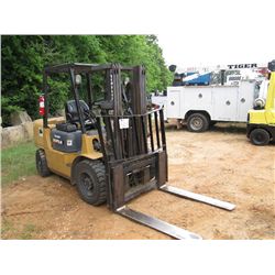 CAT P30K FORKLIFT, S/N AT14C36476, 6,000# CAP, DOUBLE STAGE MAST, CANOPY, METER READING 3,428 HRS